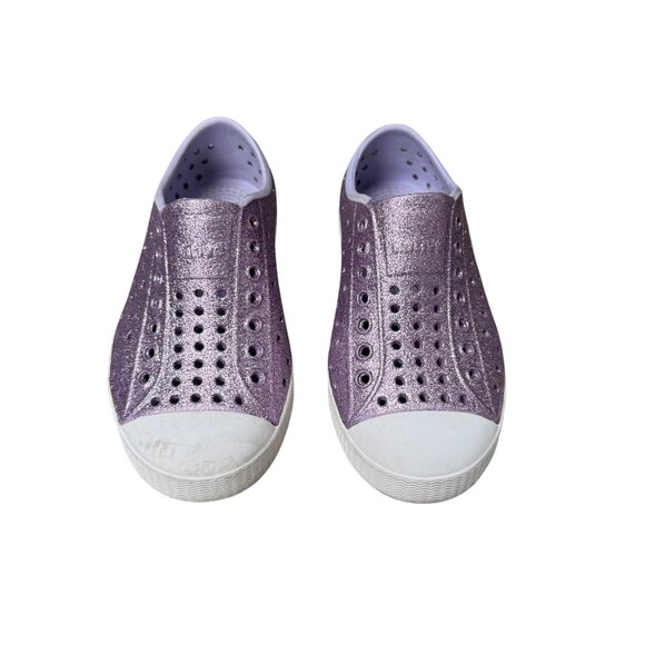 Native Other - NATIVE Jefferson Purple Bling Shoes Girls 10 C10 Glitter Slip On Natives Sneaker
